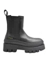 Copenhagen Studios Chunky Sole Laced Flat Shoes With Elevated Platform Design In Black