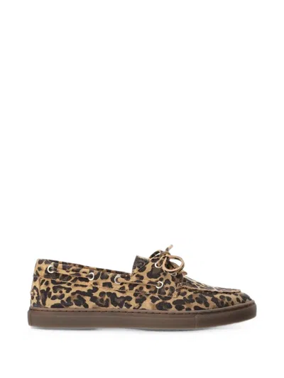 Copenhagen Studios Cph160 Leopard-print Loafers In Blue