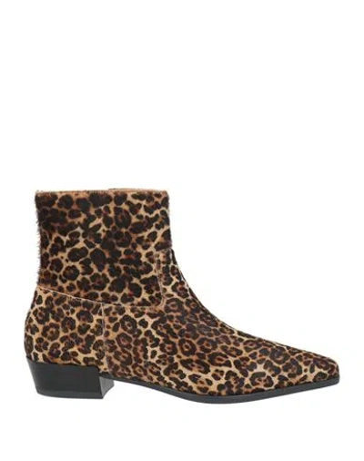 Copenhagen Studios Cph293 Woman Ankle Boots Sand Size 9 Leather