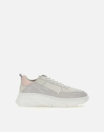 Copenhagen Studios Cph40 Leather And Suede Sneakers Grey/pink In White-rose