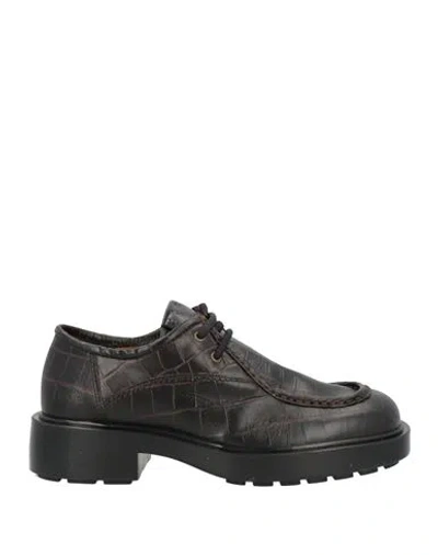 Copenhagen Studios Cph446 Woman Lace-up Shoes Dark Brown Size 9 Leather
