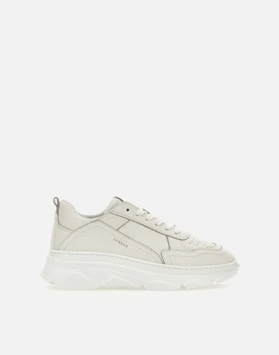 Copenhagen Studios Cph46 Leather White Sneakers With Logo