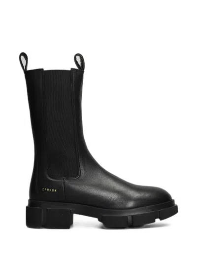 Copenhagen Studios Elasticated-panel Leather Chelsea Boots In Black