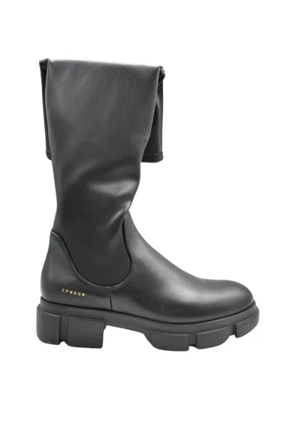 Copenhagen Studios Laced Boots With Design In Black