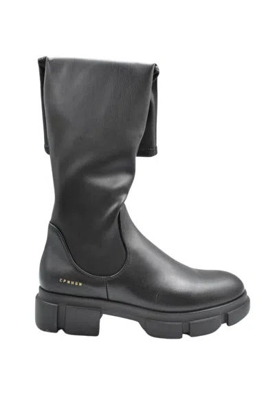 Copenhagen Studios Laced Flat Shoes With Elegant Design And Comfortable Fit In Black