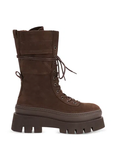 Copenhagen Studios Schnürstiefel Aus Leder In Brown