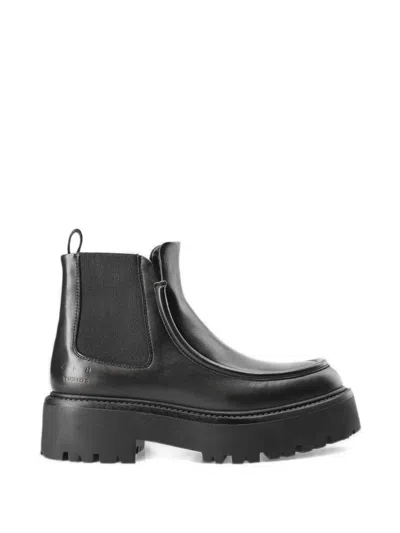 Copenhagen Studios Leather Chunky-sole Ankle-high Chelsea Boots In Animal Print