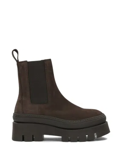 Copenhagen Studios Leather Platform Chelsea Boots In Brown