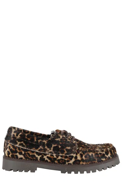 Copenhagen Studios Leopard Print Pony Skin Loafers In Animal Print
