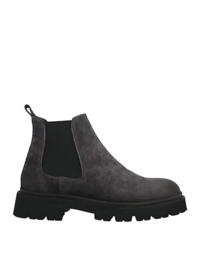 Copenhagen Studios Man Ankle Boots Charcoal Size 9 Leather In Grey