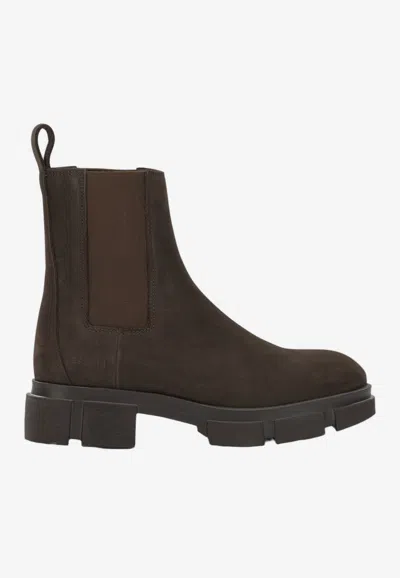 Copenhagen Studios Nubuck Leather Chelsea Boots In Brown