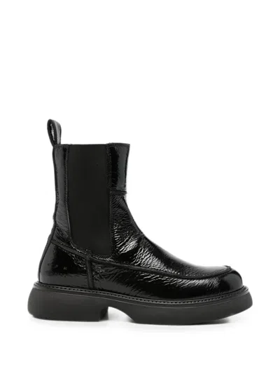 Copenhagen Studios Patent-leather Ankle Boots In Black
