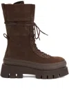 Copenhagen Studios Platform Flat Boots In Brown