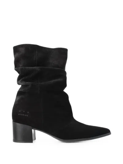 Copenhagen Studios Slouchy Ankle Boots In Black