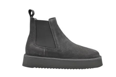 Copenhagen Studios Suede Boots With Chunky Sole In Smoke In Grey