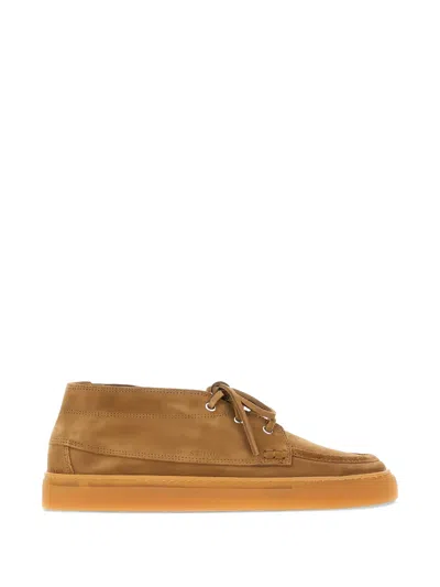 Copenhagen Studios Suede Lace-up Desert Boots In Animal Print