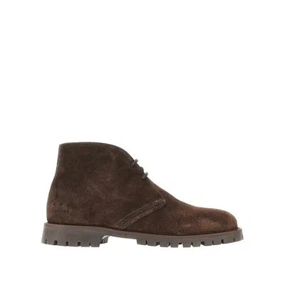 Copenhagen Studios Suede Leather Ankle Boots In Brown