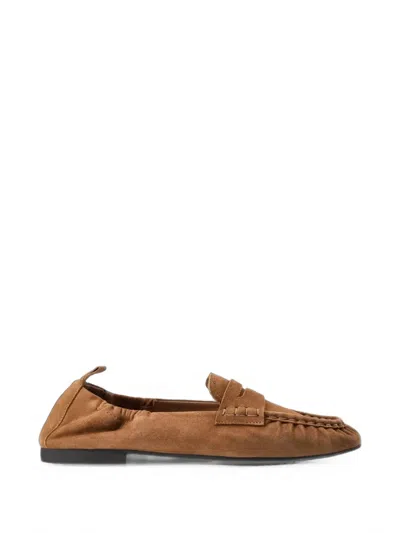 Copenhagen Studios Suede Loafers In Brown