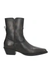 Copenhagen Studios Woman Ankle Boots Black Size 8 Leather In Black