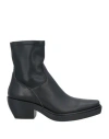 Copenhagen Studios Woman Ankle Boots Black Size 7 Calfskin In Black