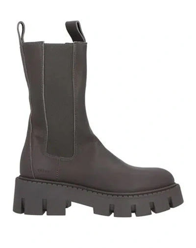 Copenhagen Studios Woman Ankle Boots Charcoal Size 8 Calfskin In Gray