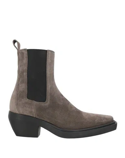 Copenhagen Studios Woman Ankle Boots Charcoal Size 8 Leather In Gray