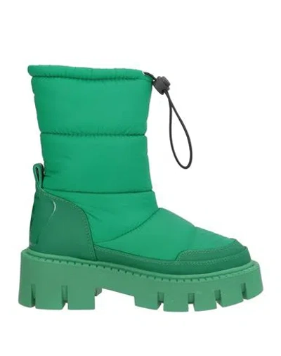 Copenhagen Studios Woman Ankle Boots Green Size 9 Textile Fibers