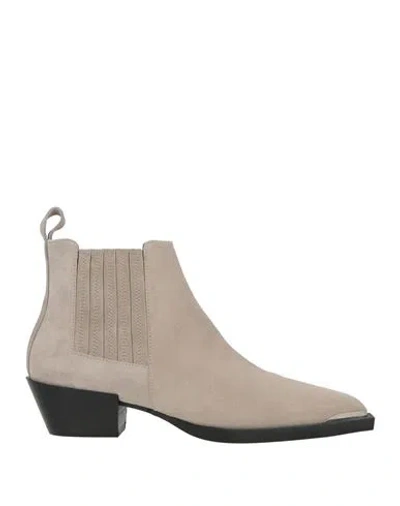 Copenhagen Studios Woman Ankle Boots Grey Size 6 Leather In Neutral