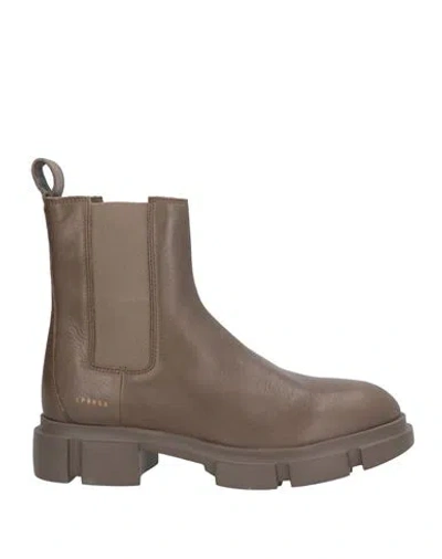 Copenhagen Studios Woman Ankle Boots Khaki Size 12 Calfskin In Beige