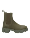 Copenhagen Studios Woman Ankle Boots Military Green Size 8 Leather