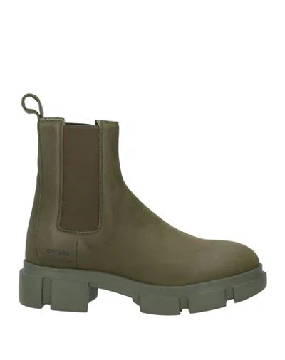 Copenhagen Studios Woman Ankle Boots Military Green Size 8 Leather