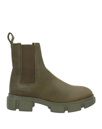 Copenhagen Studios Woman Ankle Boots Military Green Size 8 Soft Leather