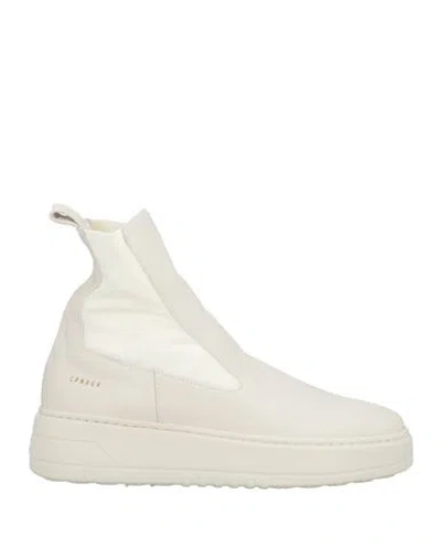 Copenhagen Studios Woman Ankle Boots Off White Size 8 Calfskin, Textile Fibers