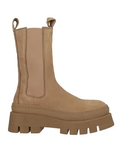 Copenhagen Studios Woman Ankle Boots Tan Size 8 Leather In Nude