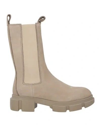 Copenhagen Studios Woman Ankle Boots Taupe Size 6 Leather In Grey