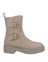 Copenhagen Studios Woman Ankle Boots Taupe Size 8 Leather In Grey