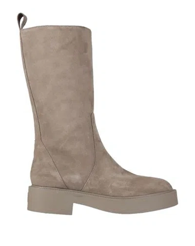 Copenhagen Studios Woman Boot Taupe Size 8 Leather In Grey