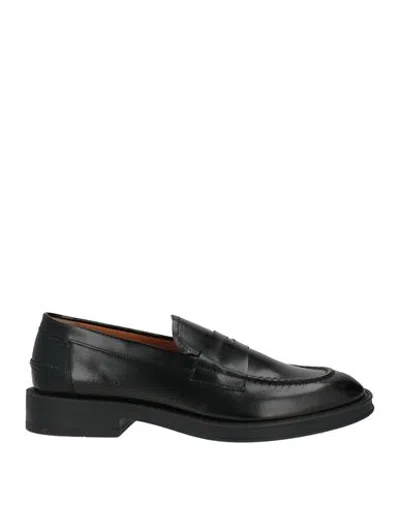 Copenhagen Studios Woman Loafers Black Size 10 Leather In Animal Print