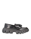 Copenhagen Studios Woman Loafers Black Size 12 Soft Leather In Black