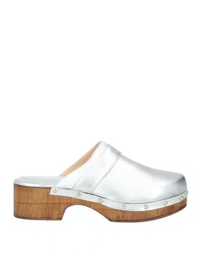 Copenhagen Studios Woman Mules & Clogs Silver Size 8 Leather