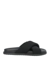 Copenhagen Studios Woman Sandals Black Size 10 Textile Fibers In Black