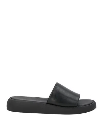 Copenhagen Studios Woman Sandals Black Size 9 Leather