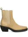 Copenhagen Suede Cowboy Boots In Neutral