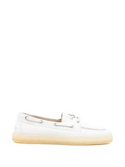 Copenhagen Tie-fastening Leather Loafers In White