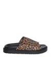 Copenhagen Leopard-print Sandals In Black
