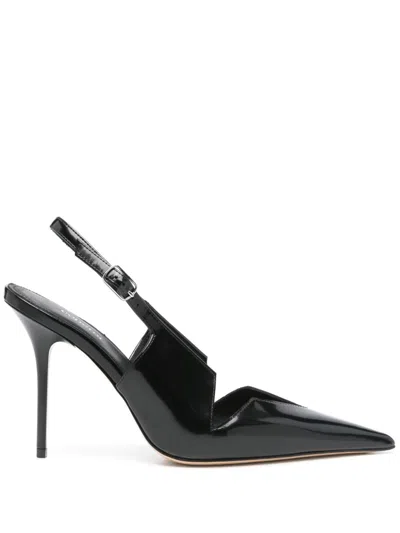 Coperni 105mm Star Cut-out Leather Heels In Black