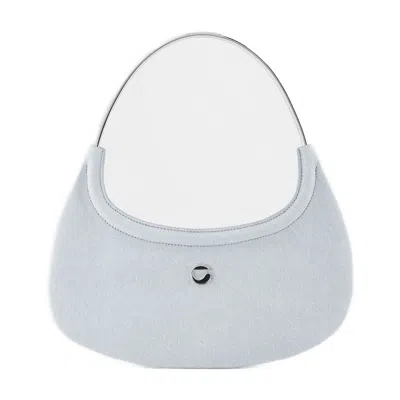 Coperni Ring Swipe Baguette  Denim Blue In White