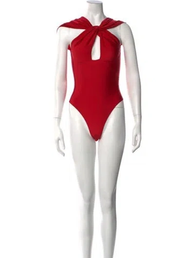 Pre-owned Coperni 2023 V-neck Bodysuit In Red