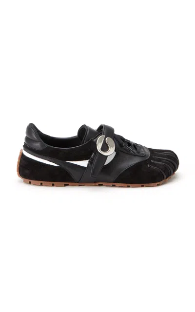 Coperni 5t Leather Ballerina Sneakers In Black