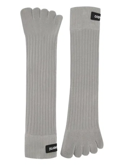Coperni 5t Logo-detail Socks In Gray